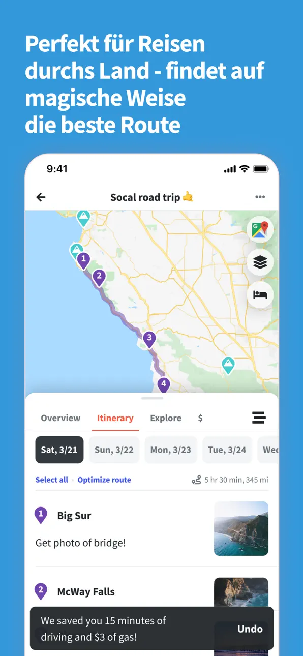 Wanderlog - Travel Planner iOS Mod IPA screenshot 4 - iOS app interface