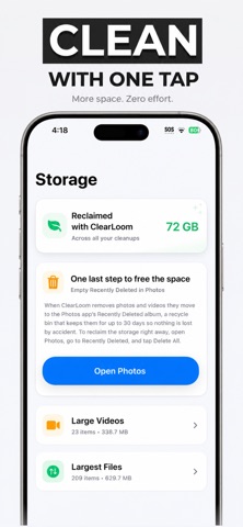 ClearLoom: Photo Cleaner iPhone screenshot