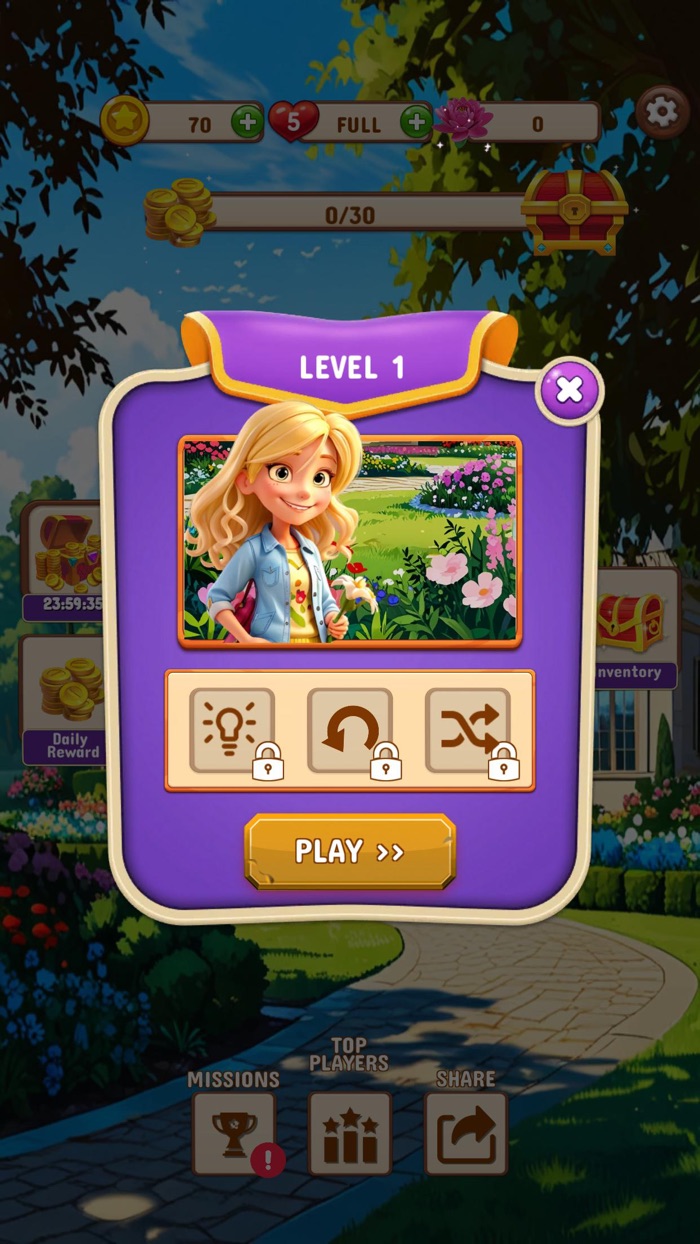 Lillys Garden Match 3 Tiles