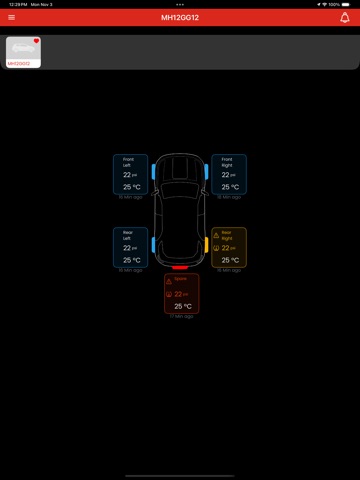 CitroenTPMS iPad screenshot