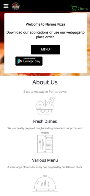 Flames Pizza Kebab Pontardawe screenshot 1