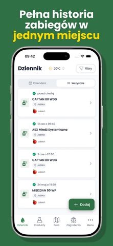 Dziennik zabiegów screenshot