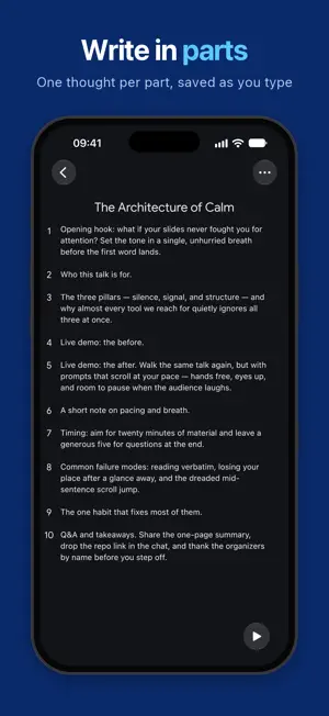 Cue: Speaker Notes screenshot 2