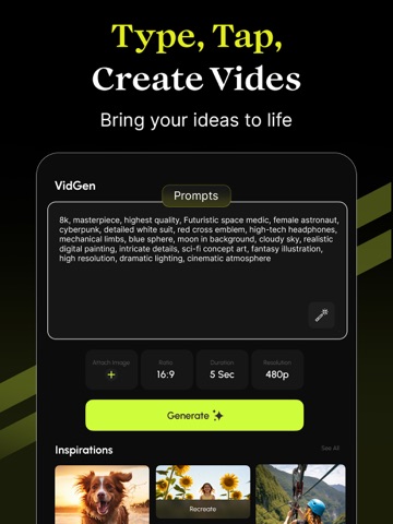 Vidgen • AI Video Generator iPad screenshot