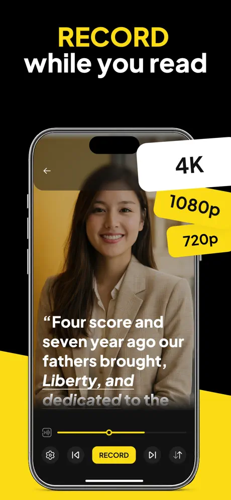 Teleprompter AI Pro 视频提词器应用截图