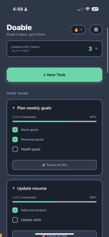 Doable - ADHD Task Manager Screenshot 3 of 4