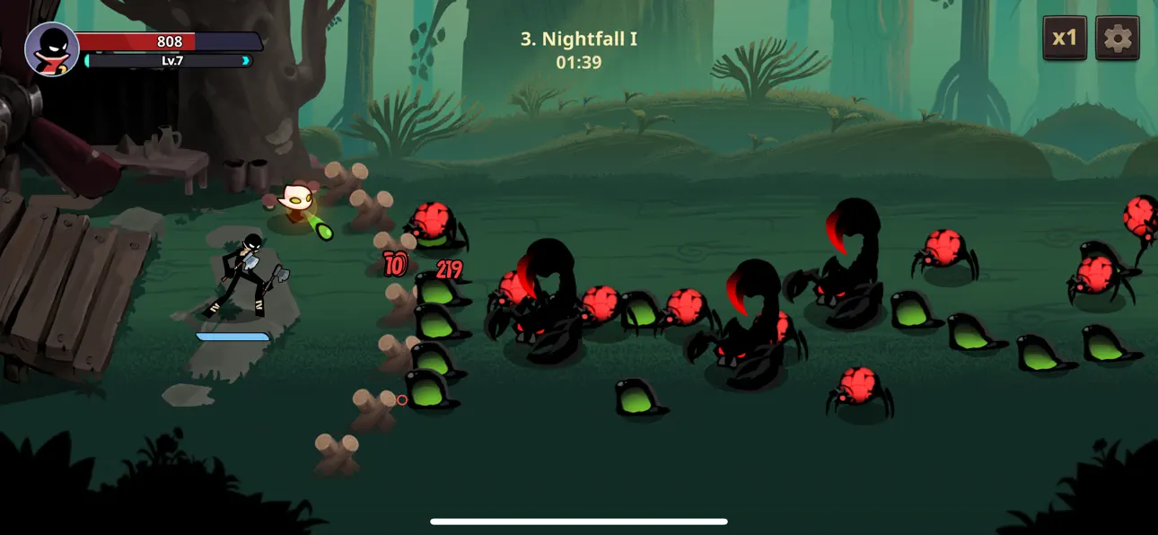 Warventure: Stickman Clash Hack screenshot 1 - iOS game interface