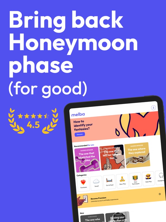 Melba: Game for Couples iPad screenshot 1 - Health & Fitness app