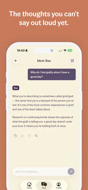 Rue: Grief & Loss Support screenshot 2