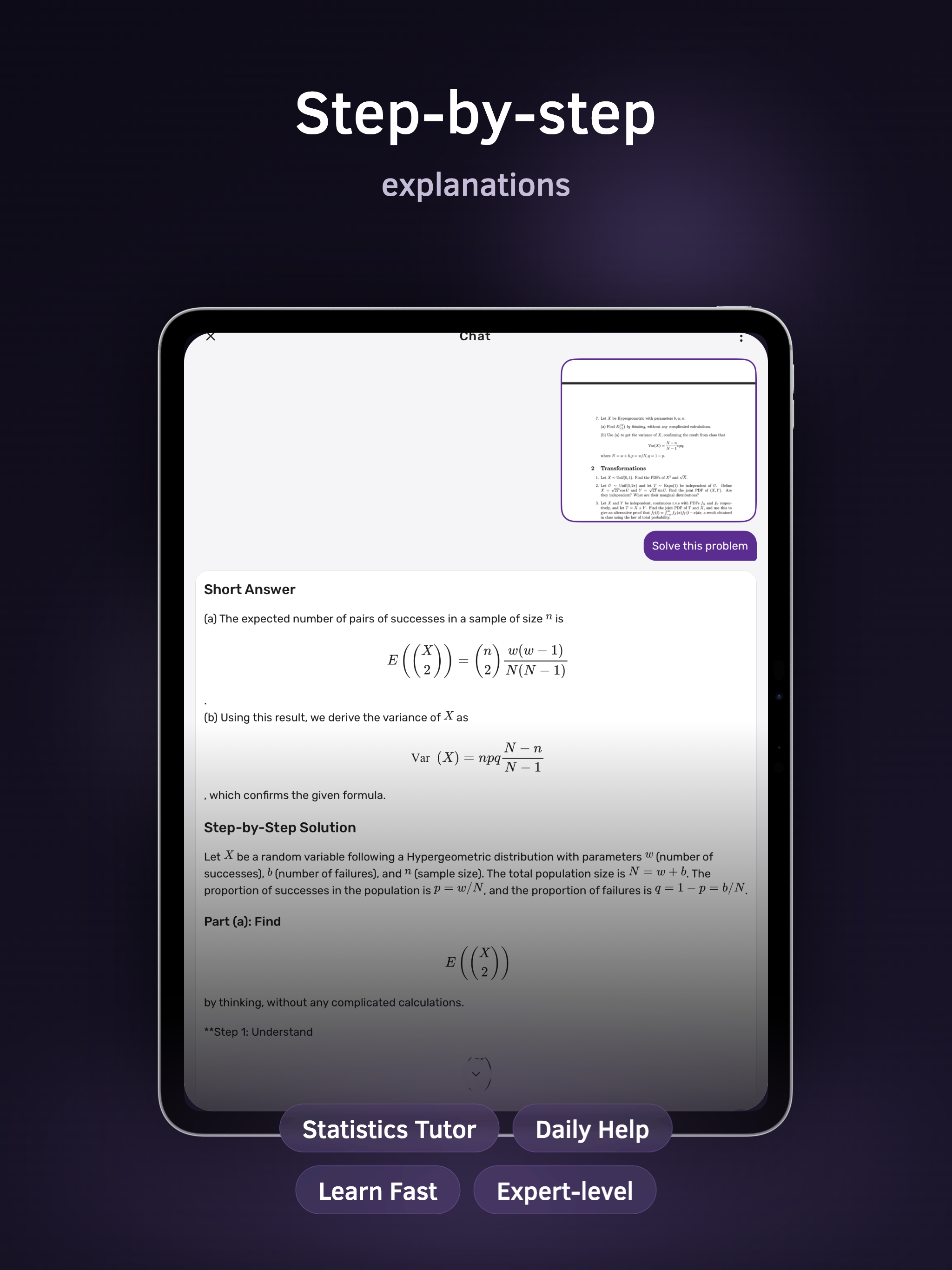 Statistics Problem Solver AI