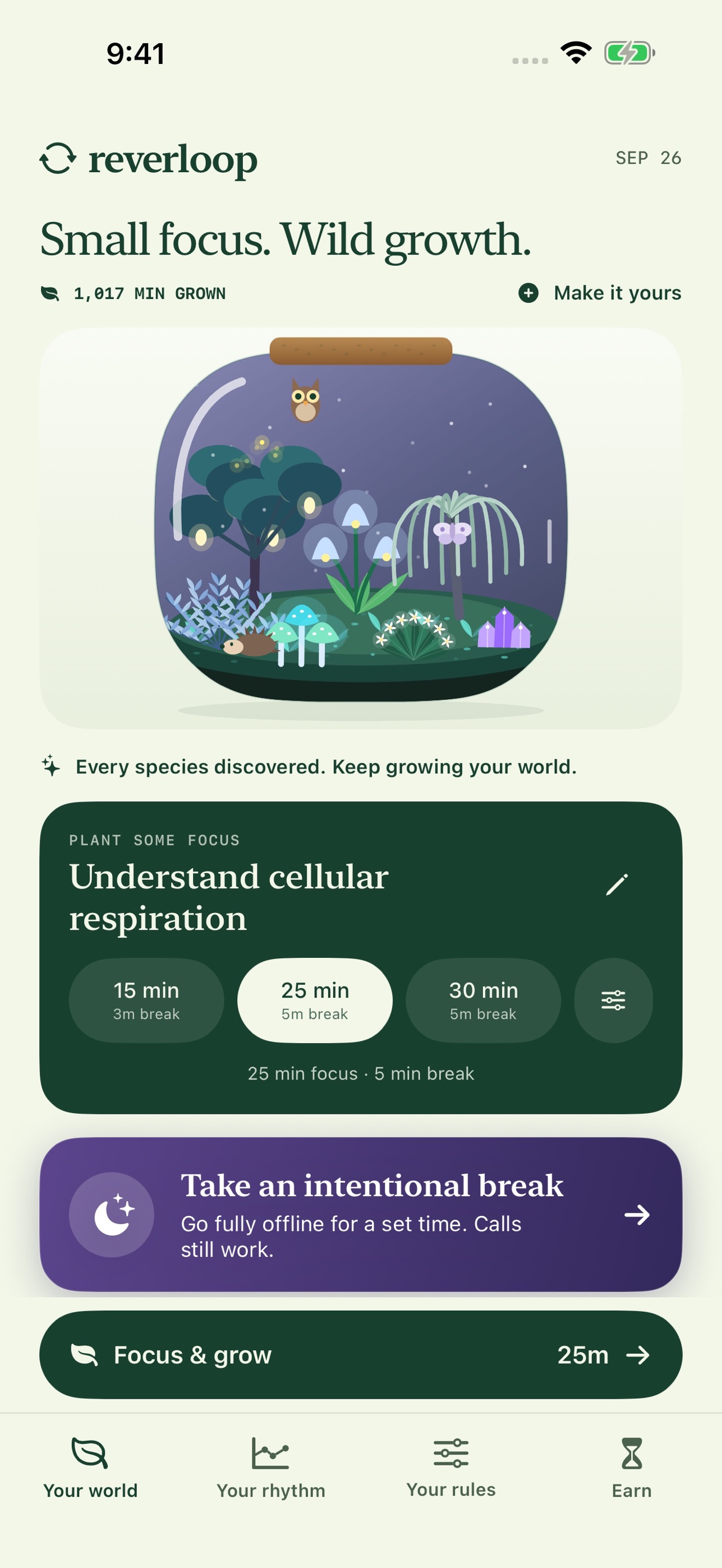 Screenshot 1 of Reverloop: Focus & Grow