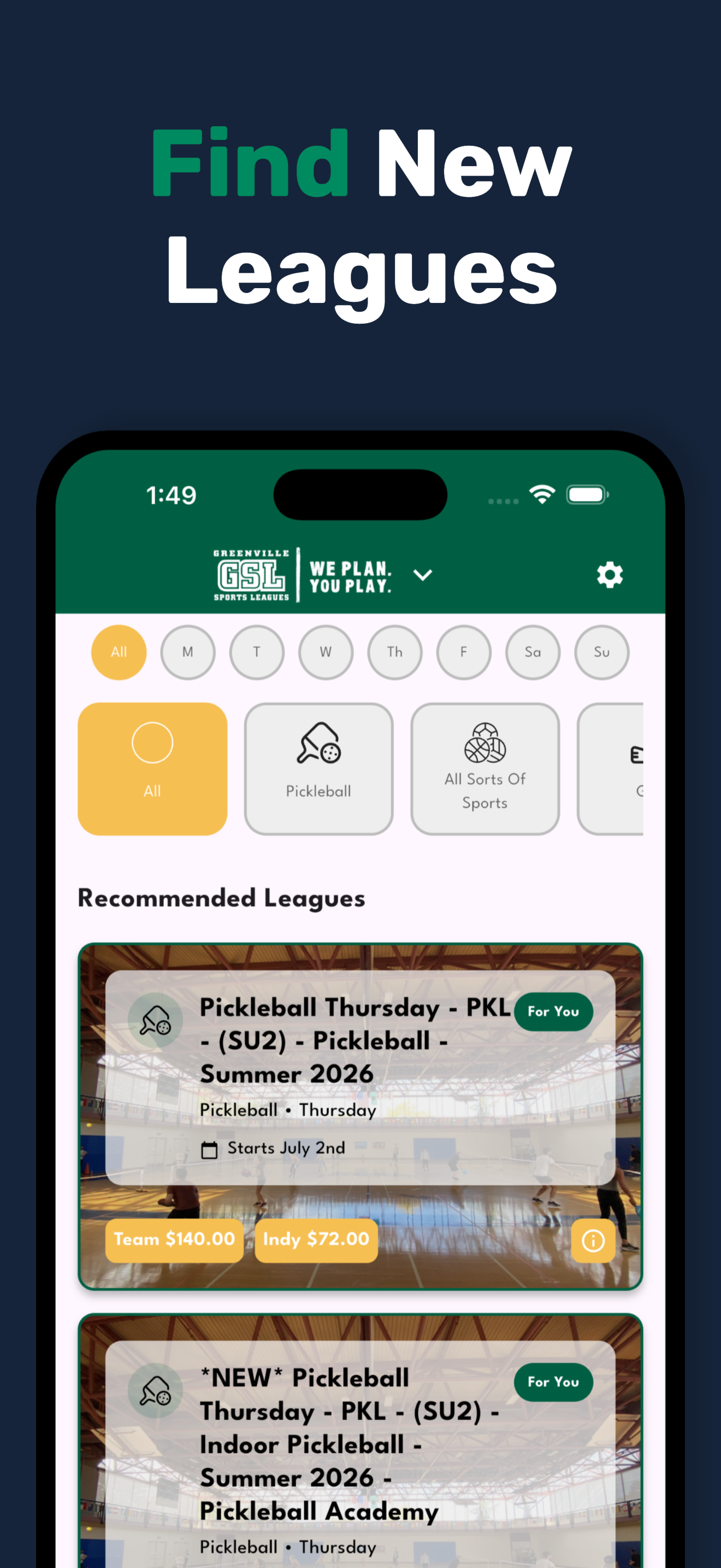 Greenville Sports Leagues