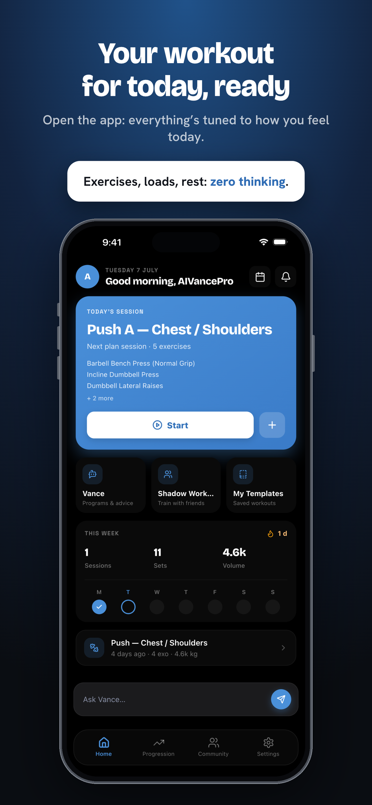 AIVancePro: AI Workout Planner screenshot 5