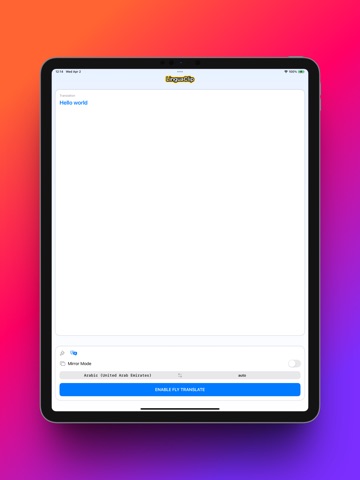 LinguaClip iPad screenshot