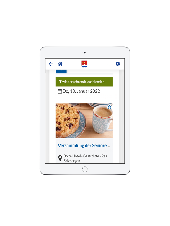 Salzbergen App iPad screenshot