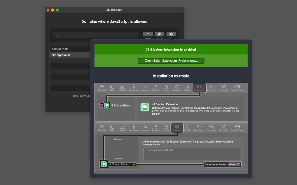 #5. JS Blocker (macOS) di: Maxim Rysevets