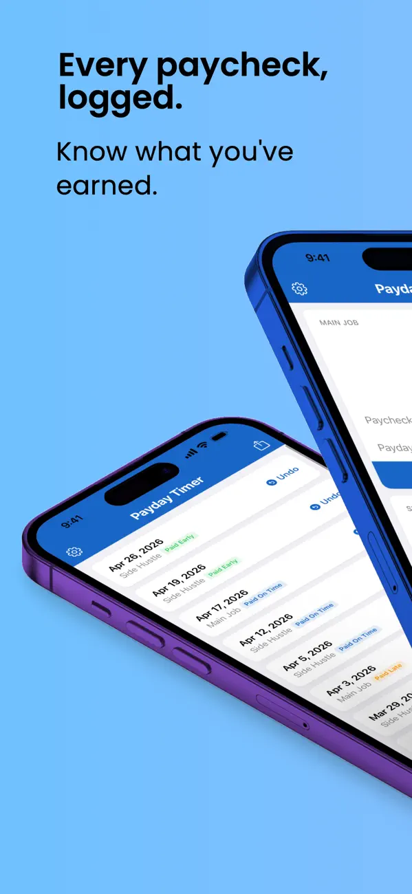 Screenshot #1 pour Payday Timer: Paycheck Tracker