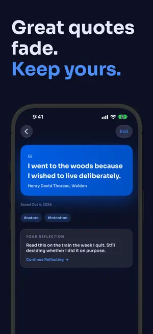 Quote Reflect: Save Insights screenshot 1