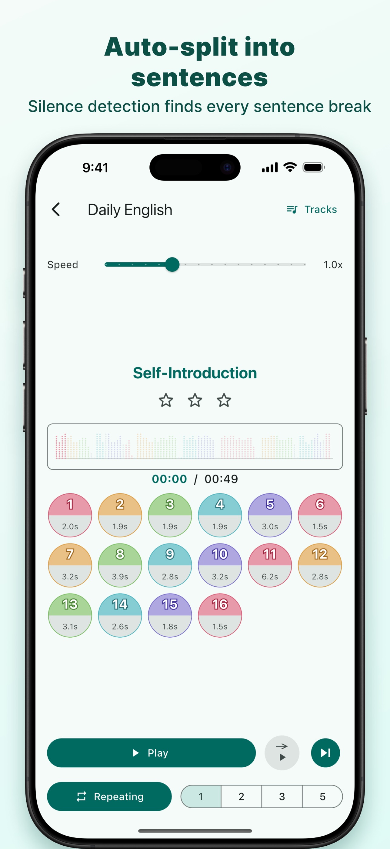 Screenshot 1 of EchoGap: Speaking Practice