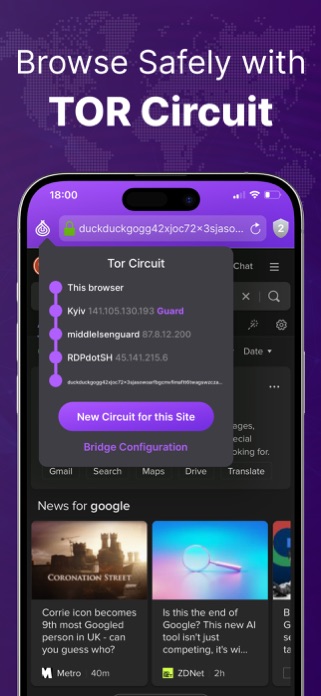 Onion Browser for TOR Networks Screenshot 3 of 5