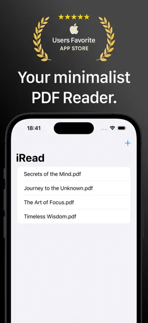 iRead: Minimalist PDF Reader screenshot 1