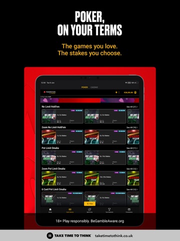 PokerStars on Betfair iPad screenshot 4