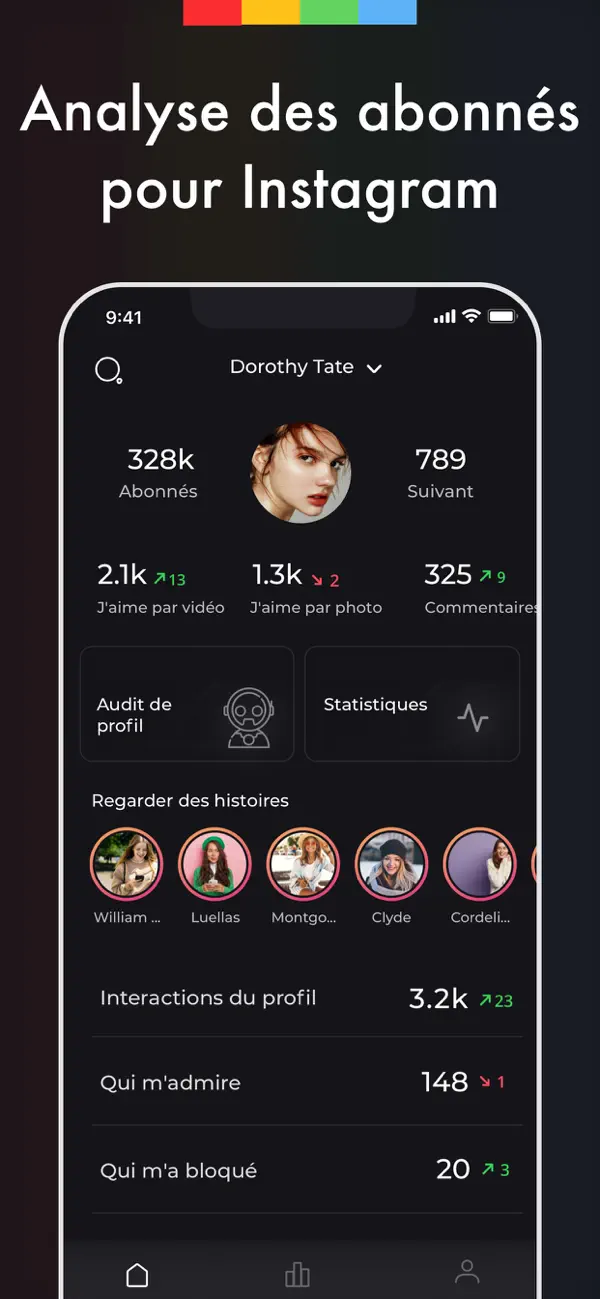 Screenshot #1 pour Reports Abonnés Tracker