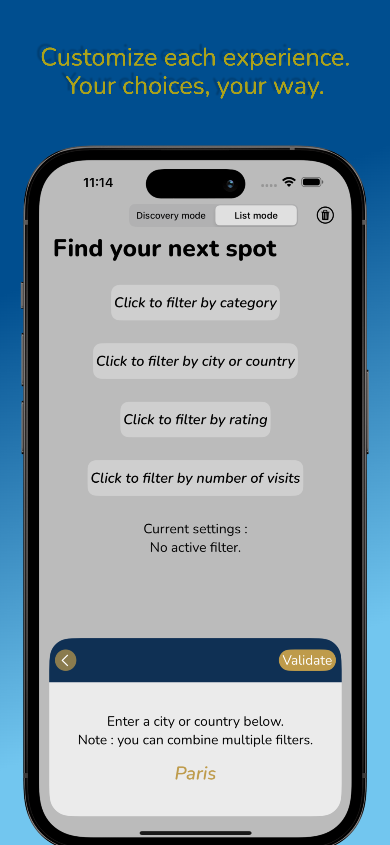 Spotineo : Places organizer
