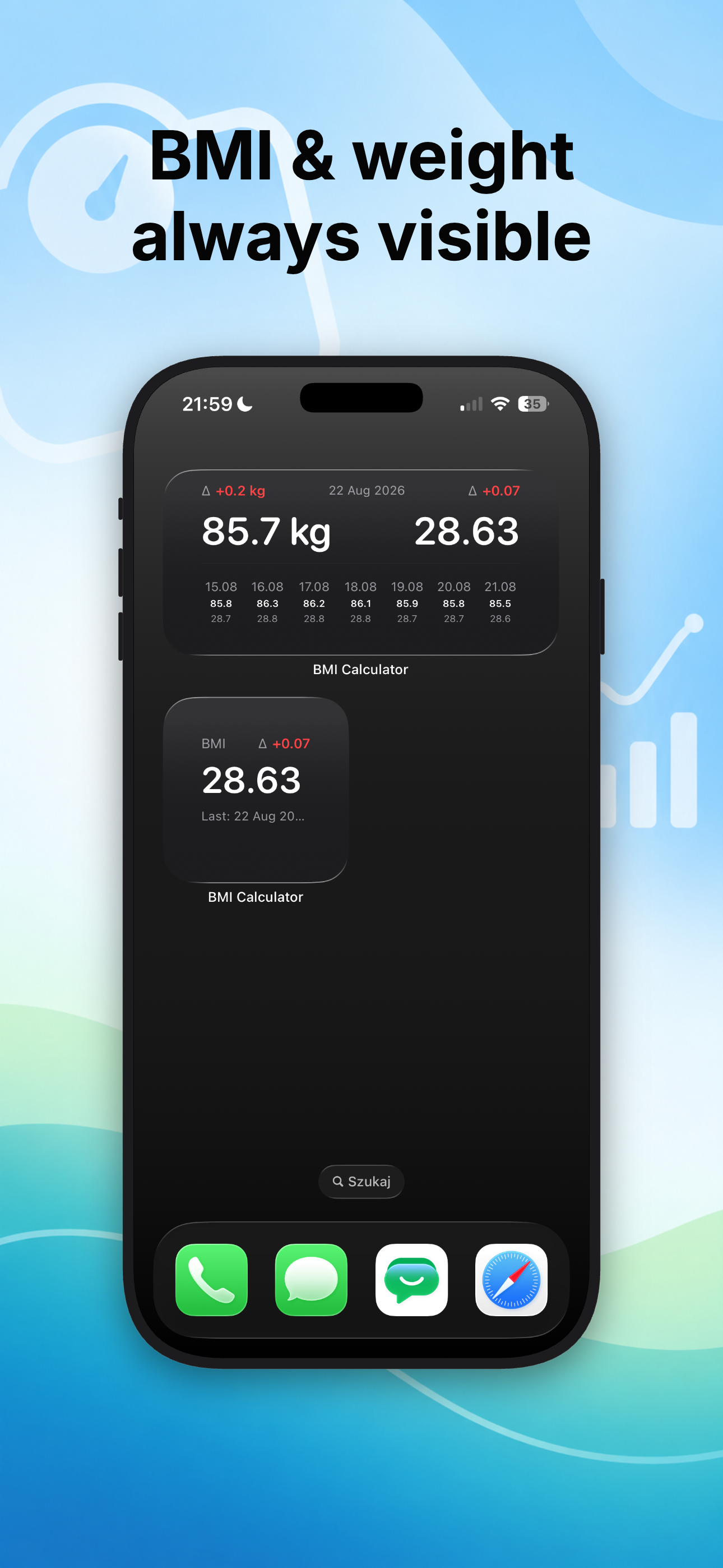 BMI Calculator - Weight Log screenshot 3