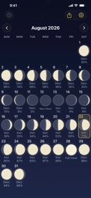 Moon Calendar with Moon Phases screenshot