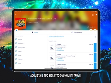 TicketOne: Biglietti eventi iPad screenshot 3