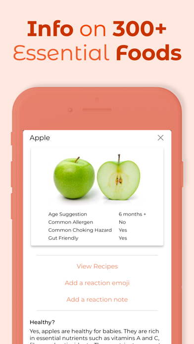 Starting Solids & Baby Foods Screenshot