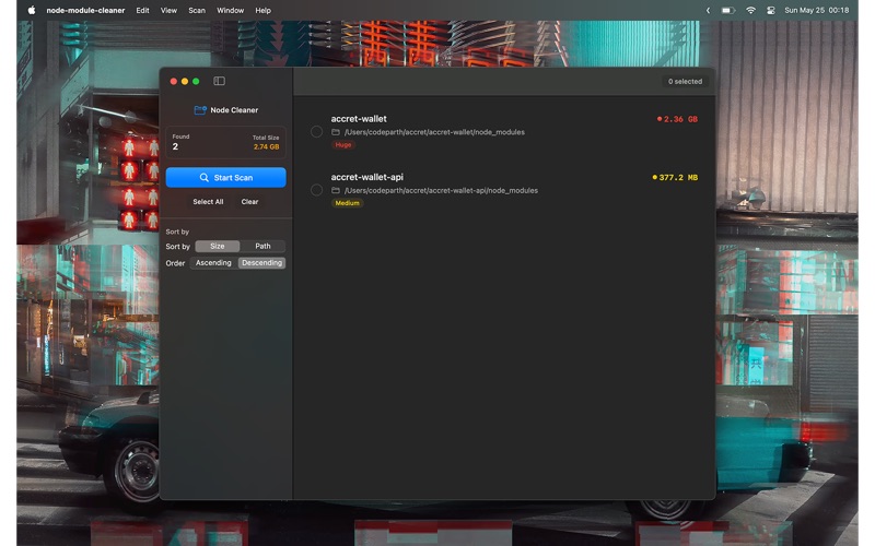 Node Module Cleaner Tool app screenshot 3
