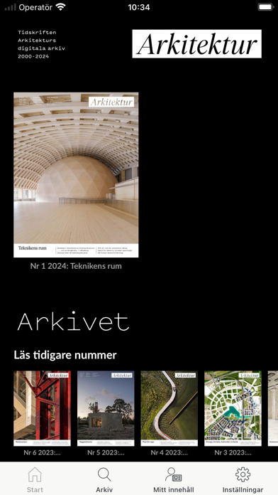 Tidskriften Arkitektur Screenshot