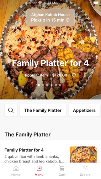 AFGHAN KABOB HOUSE iPhone screenshot 2 - Food & Drink app