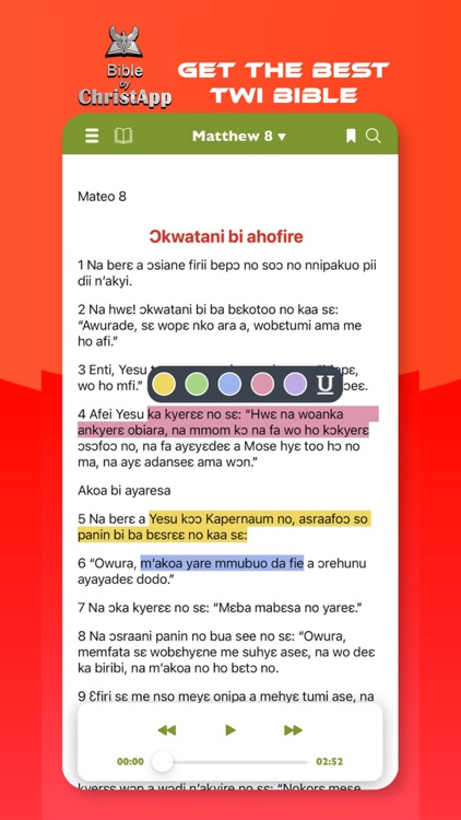 Twi Bible: Asante Listen Audio