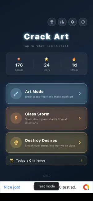 Crash Glass: Tap & Crack screenshot 1