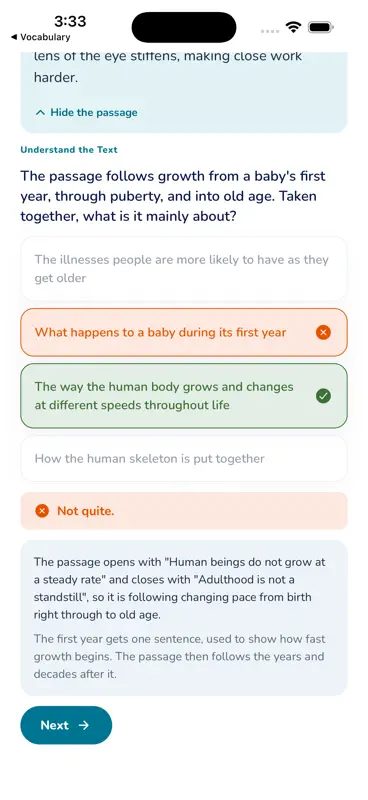 Findory Comprehension screenshot 4 of 6