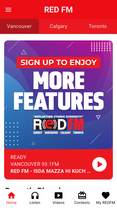 RED FM Canada Screenshot
