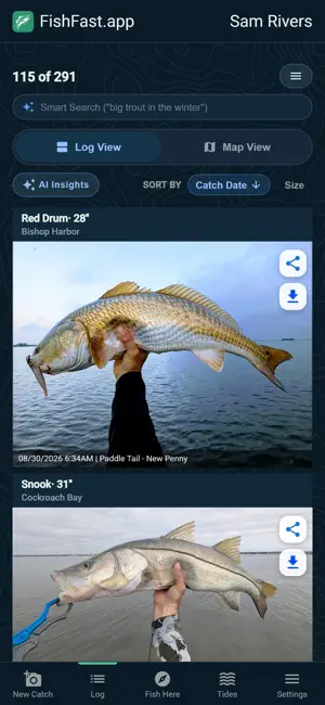 Fish Fast: Fishing Log & Tides screenshot 2