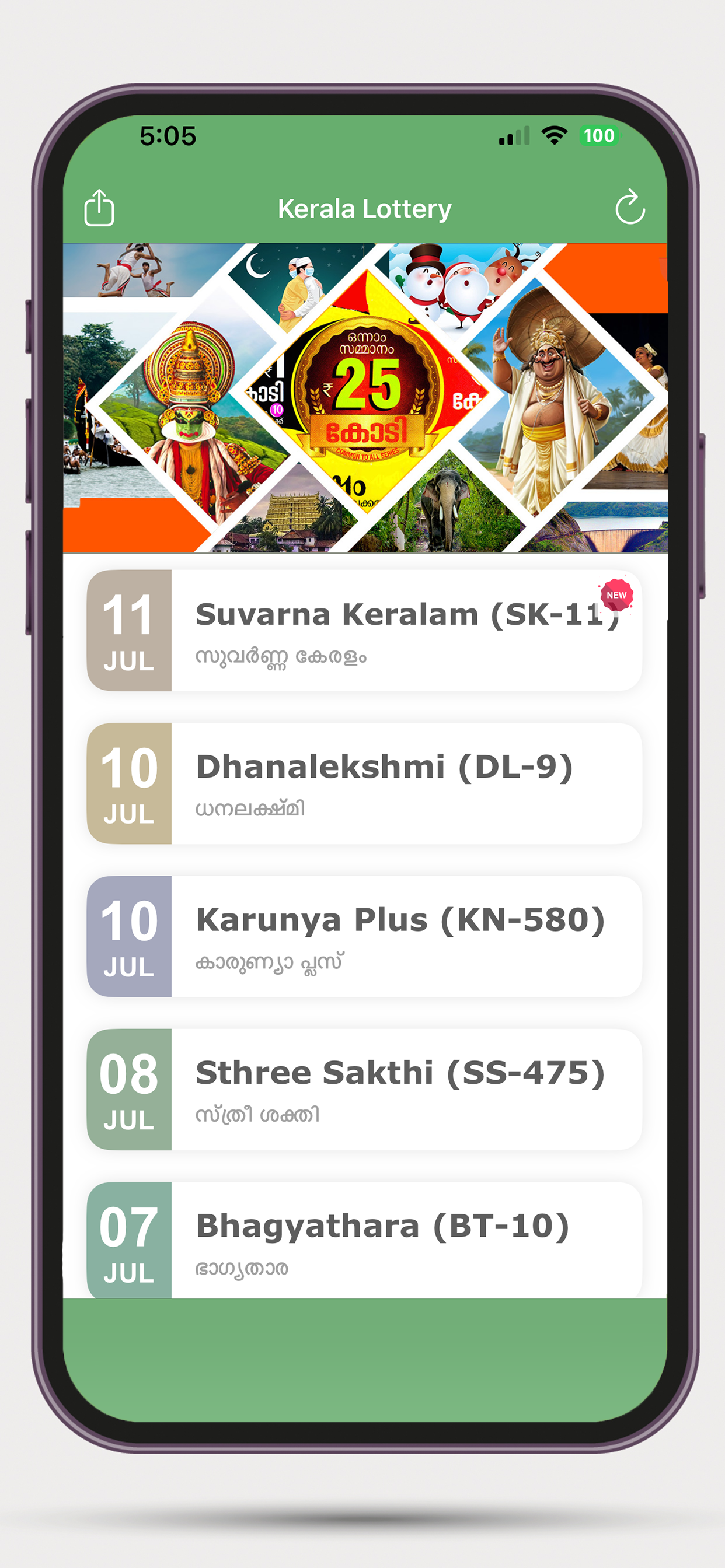 Lottery Results : Kerala