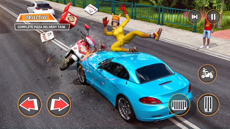 Pizza Delivery Girl Bike Games screenshot-3