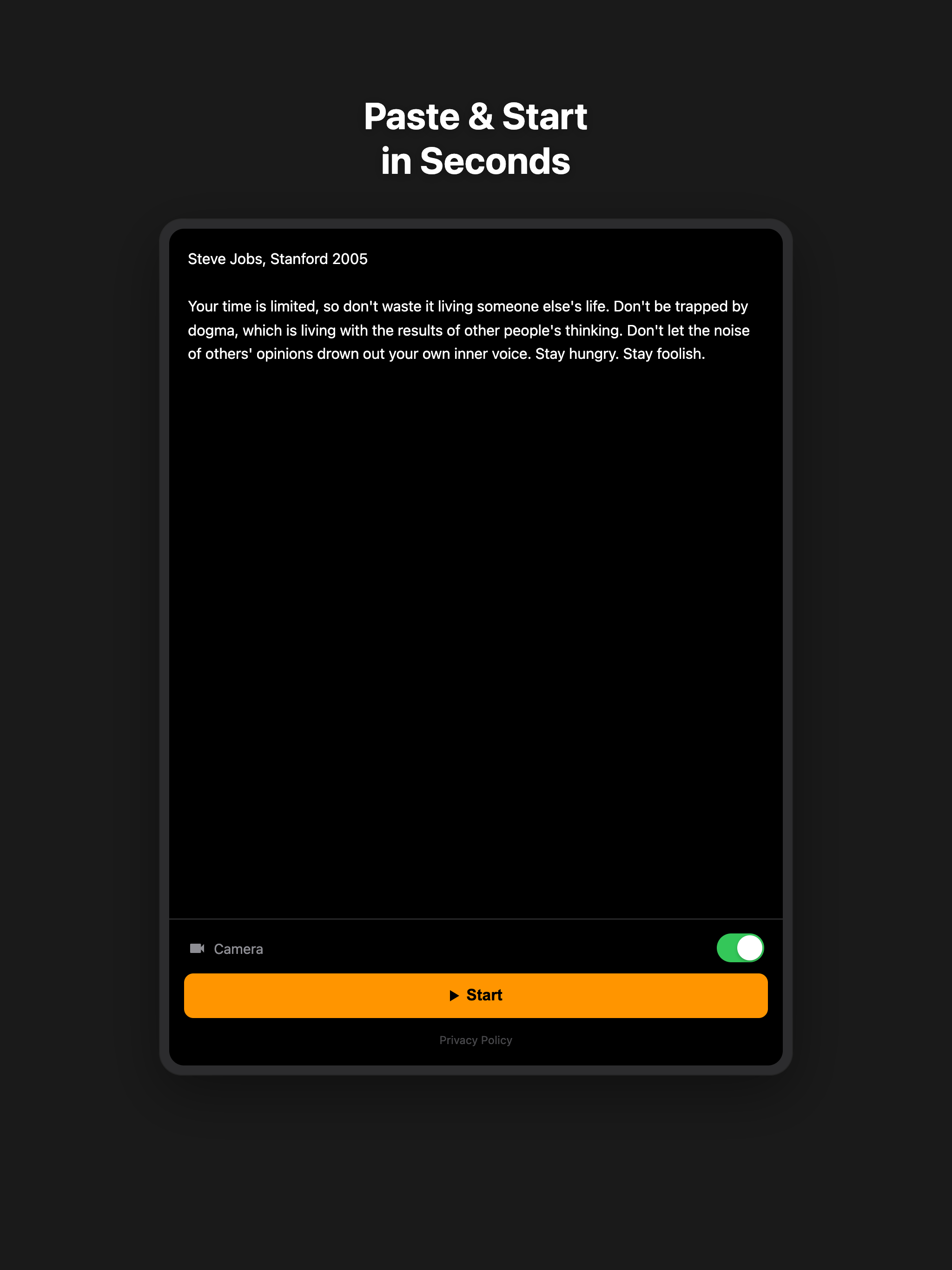 VoiceScroll - Teleprompter