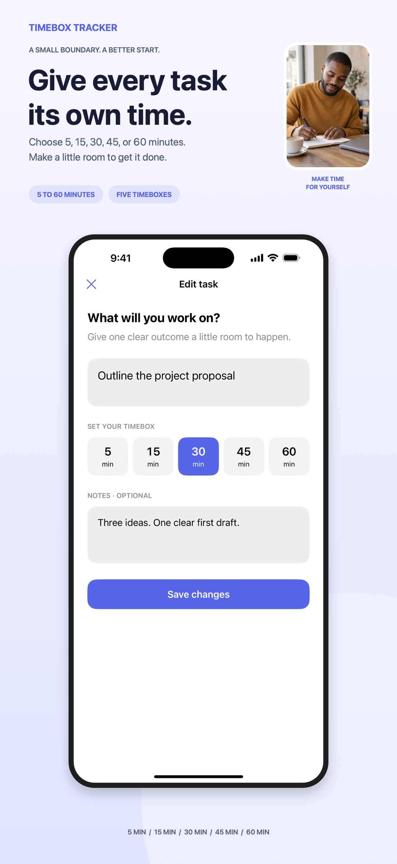 Screenshot 2 of TimeBox Tracker