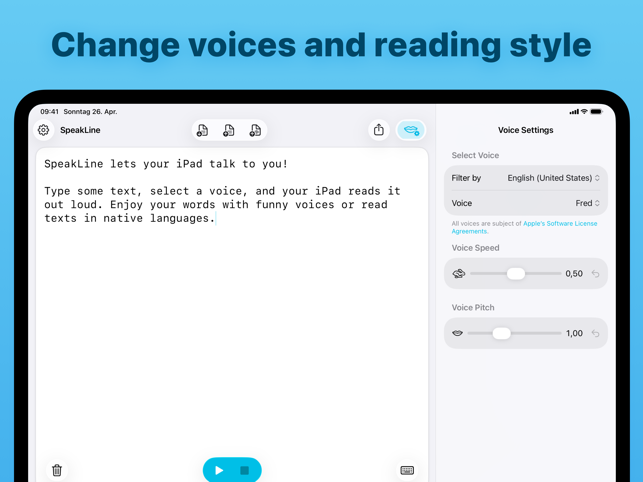 SpeakLine – Text to Speech Screenshot