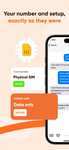 FairSIM: eSIM & Travel Data iPhone screenshot