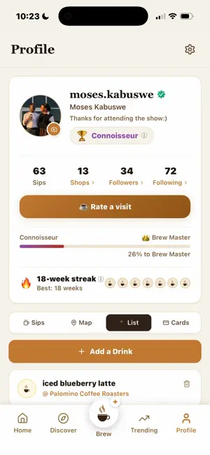 Social Brew App screenshot 1
