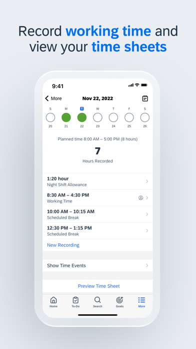SAP SuccessFactors Mobile のスクリーンショット
