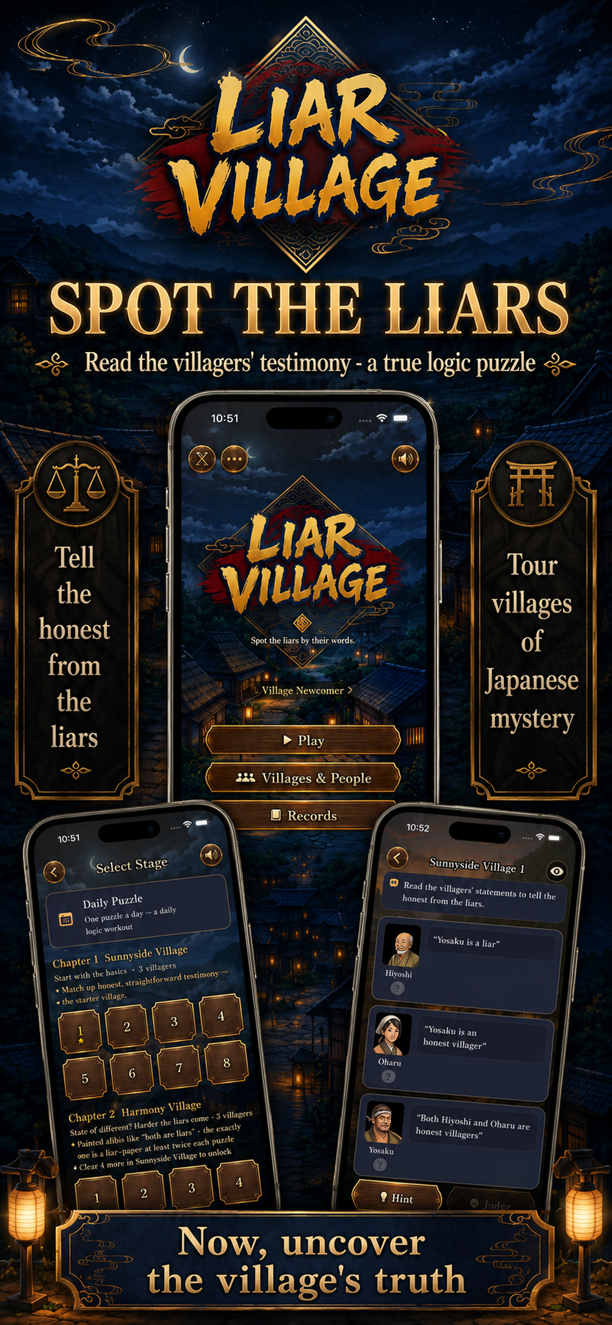 Liar Village - Logic Puzzle screenshot 3