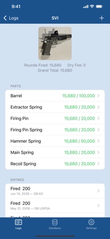 Round Count Maint iPhone screenshot